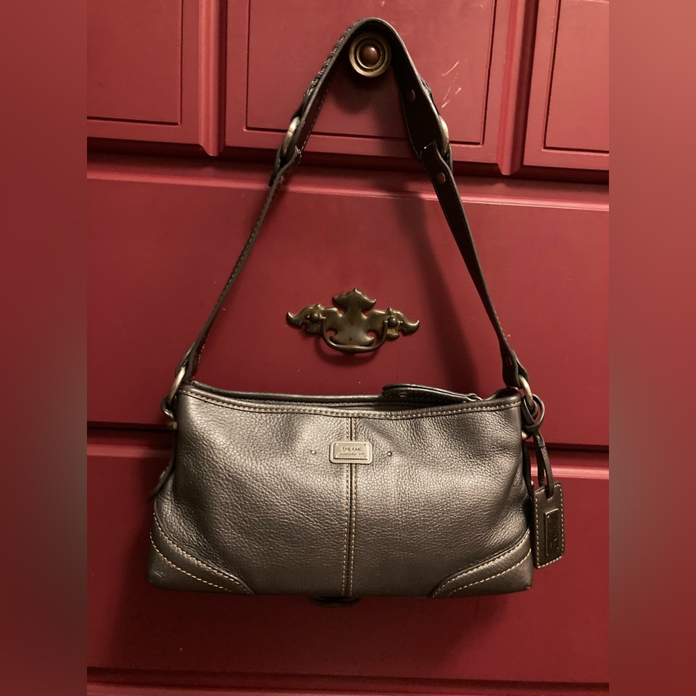 Metallic Silver Grey “The Sak” Small Shoulder Bag.